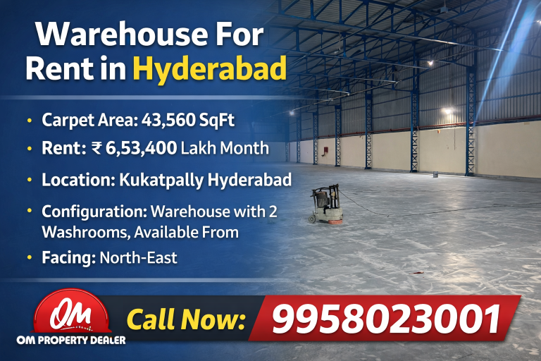 43560 SqFt Warehouse for Rent in Kukatpally Hyderabad