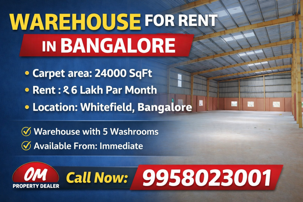 7000 SqF Warehouse for Rent in Whitefield Bangalore in Whitefield
