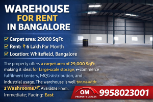 Warehouse for Rent in Whitefield, Bangalore