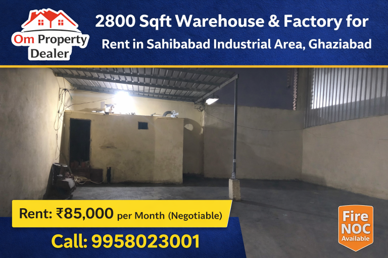 2800 Sqft Warehouse & Factory for Rent in Site-4 Sahibabad Industrial Area