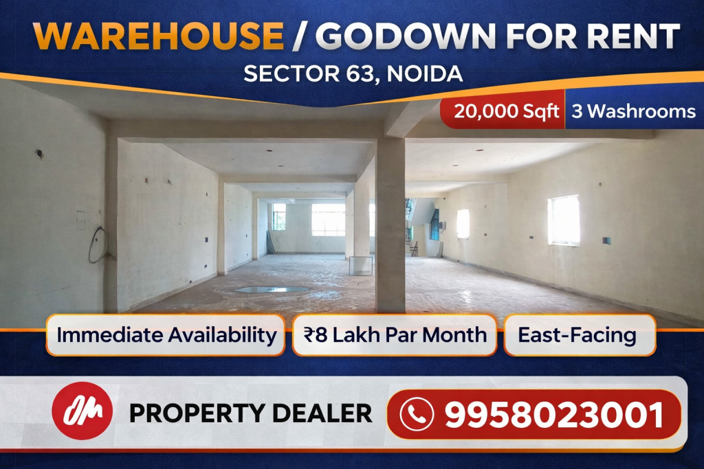 20000 Sqft Warehouse for Rent in Sector 63 Noida in Sector 63 Noida