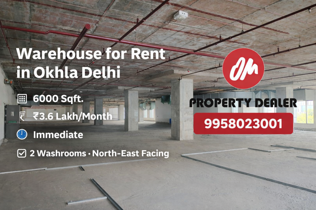6000 Sqft Warehouse for Rent in Okhla Delhi in Okhla Phase 2, Delhi