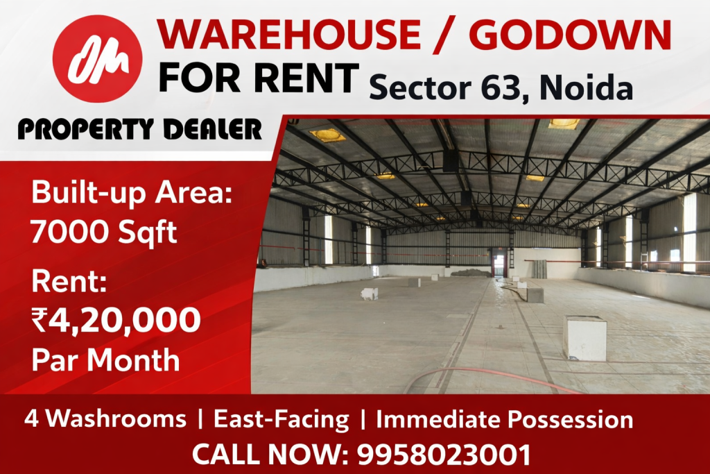 7000 Sqft Warehouse for Rent in Sector 63 Noida in Sector 63 Noida