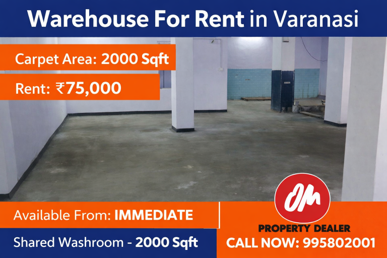 2000 Sqft Warehouse for Rent in Varanasi - Property Image