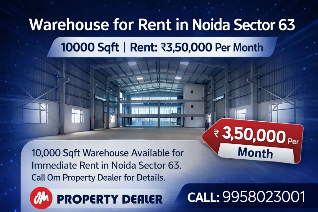 10000 Sqft Warehouse for Rent in Noida Sector 63 in Sector 63 