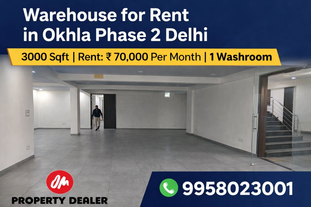 3000 Sqft  Warehouse for Rent in Okhla Phase 2 in  Okhla Phase 2 Delhi