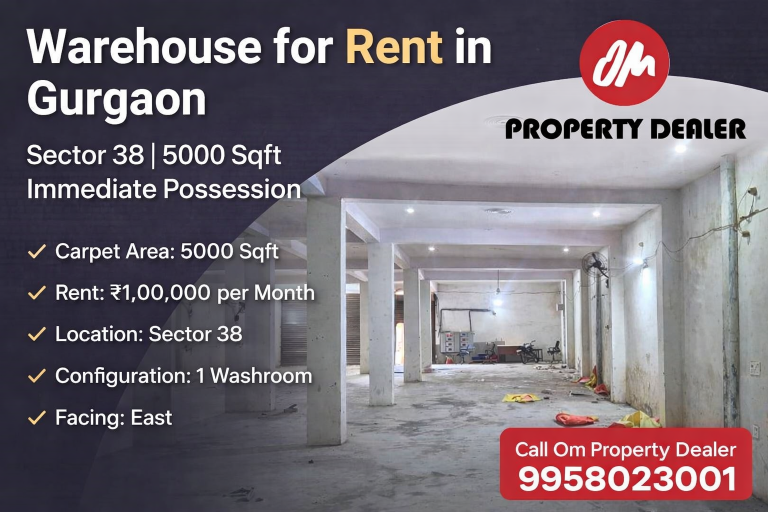 5000 Sqft Warehouse for Rent in Gurgaon Sector 38