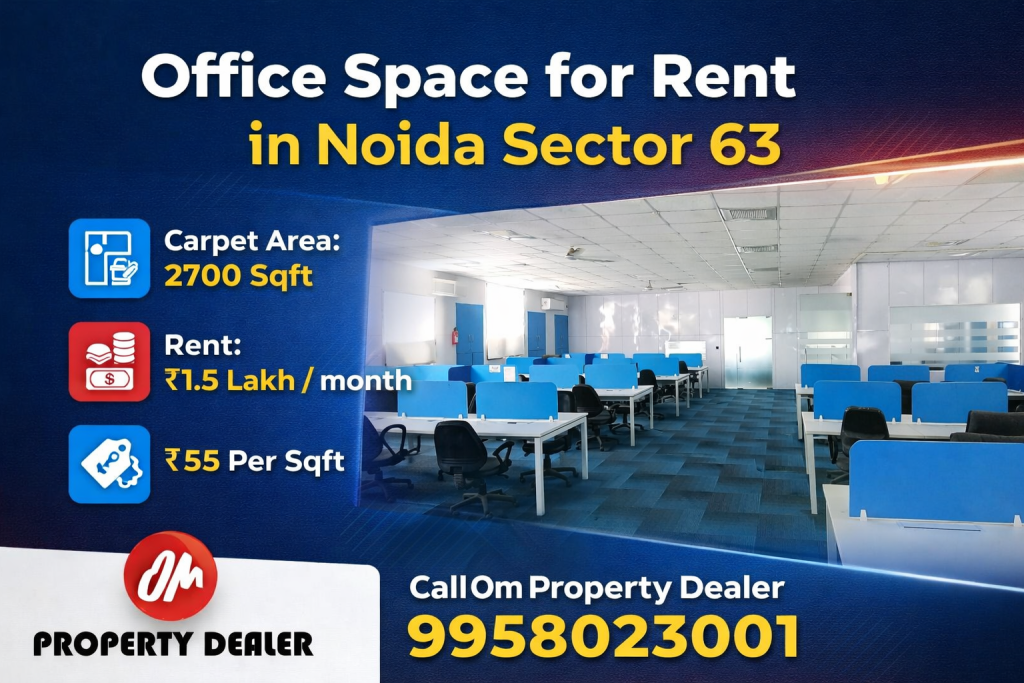 2700 sqft Office Space for Rent in Sector 63 Noida in Sector 63