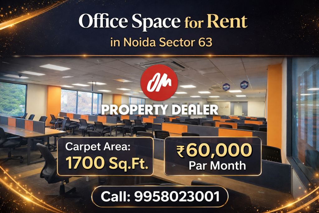 1700 Sqft Office Space for Rent in Noida Sector 63 in Sector 63