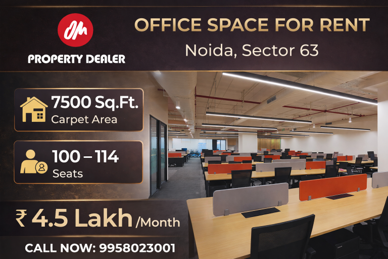 7500 Sq Ft Office Space for Rent in Noida Sector 63