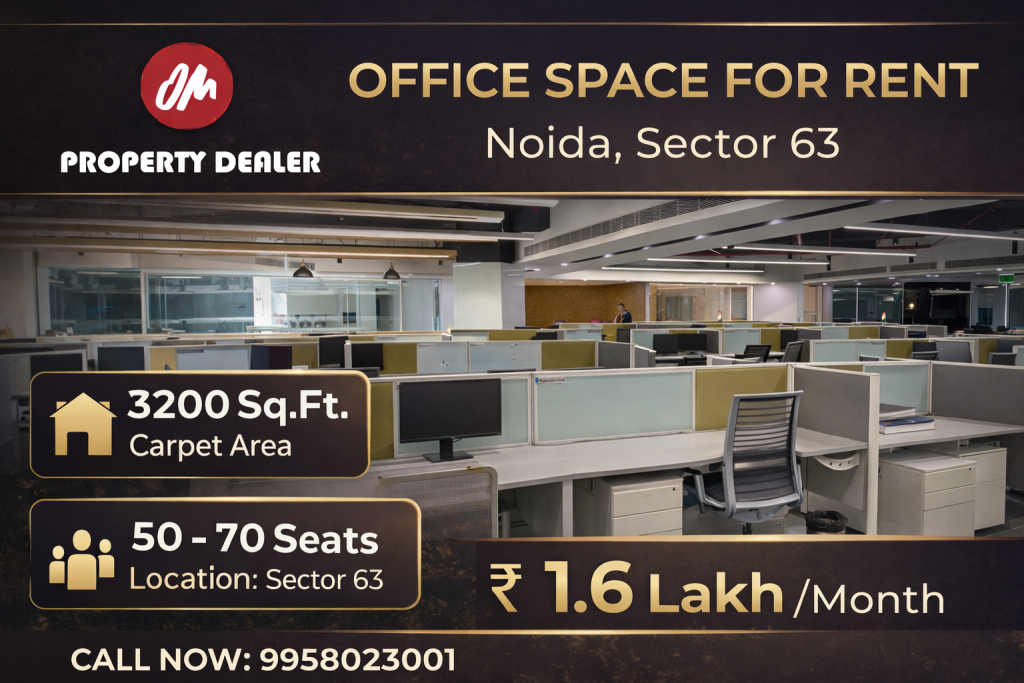 3200 Sq Ft Office Space for Rent in Noida Sector 63 in Sector 63