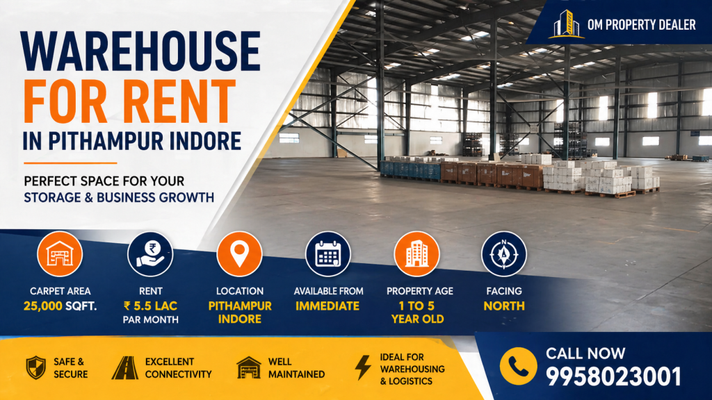 25000 Sqft Warehouse for Rent in Pithampur in Pitampur