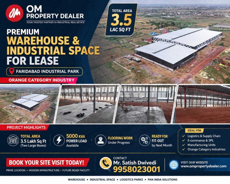 3.5 Lakh Sq Ft Warehouse for rent in Faridabad
