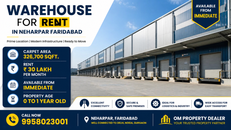 326700 Sqft Warehouse for rent in Neharpar Faridabad