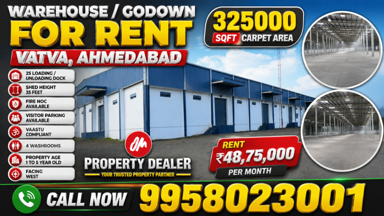 325000 Sqft Warehouse for Rent in Vatva Ahmedabad