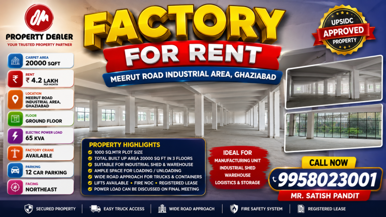 factory for rent in Meerut Road Ghaziabad