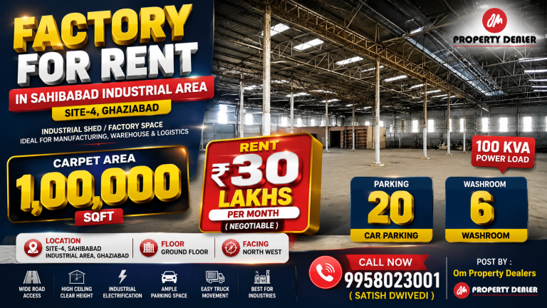 100000 Sqft Factory for Rent in Sahibabad Site 4