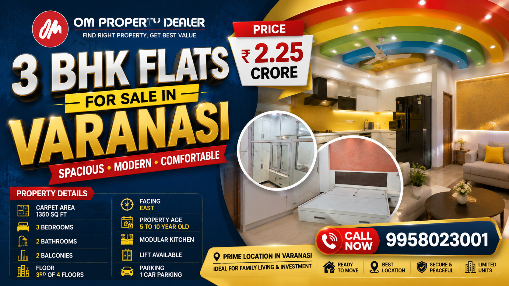 3 BHK Flats for Sale in Varanasi