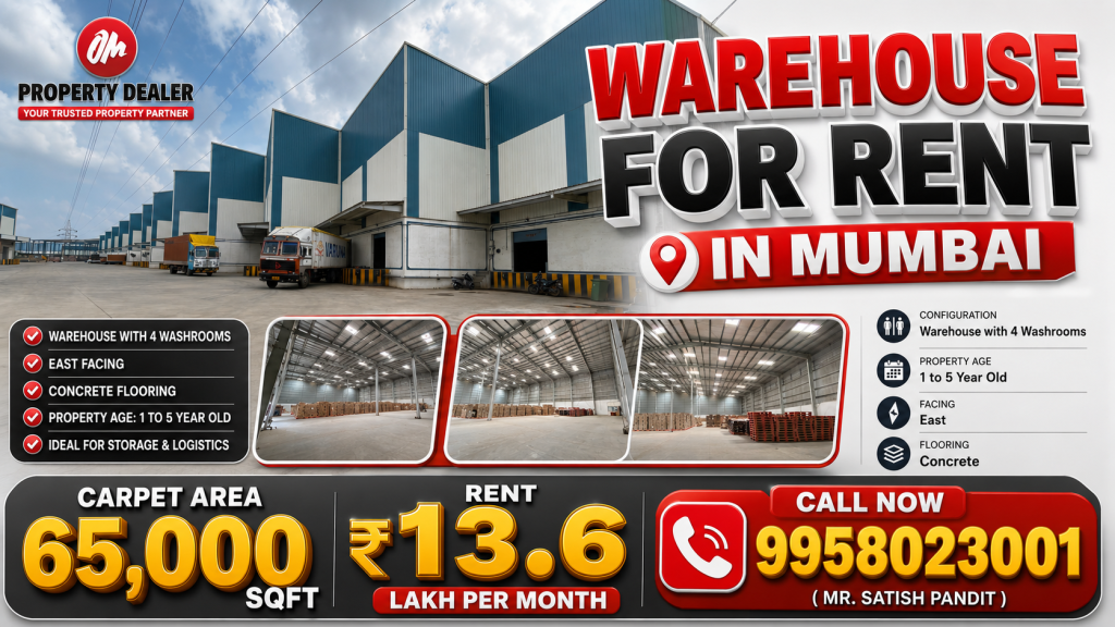 65000 Sqft Warehouse for Rent in Mumbai in Bhiwandi