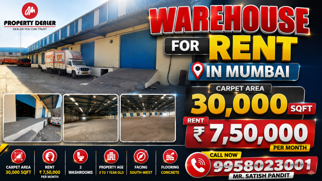 30,000 Sqft Warehouse for Rent in Mumbai in Bhiwandi