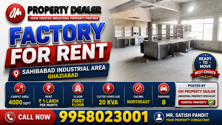 4000 Sqft Factory for Rent in Sahibabad Industrial Area