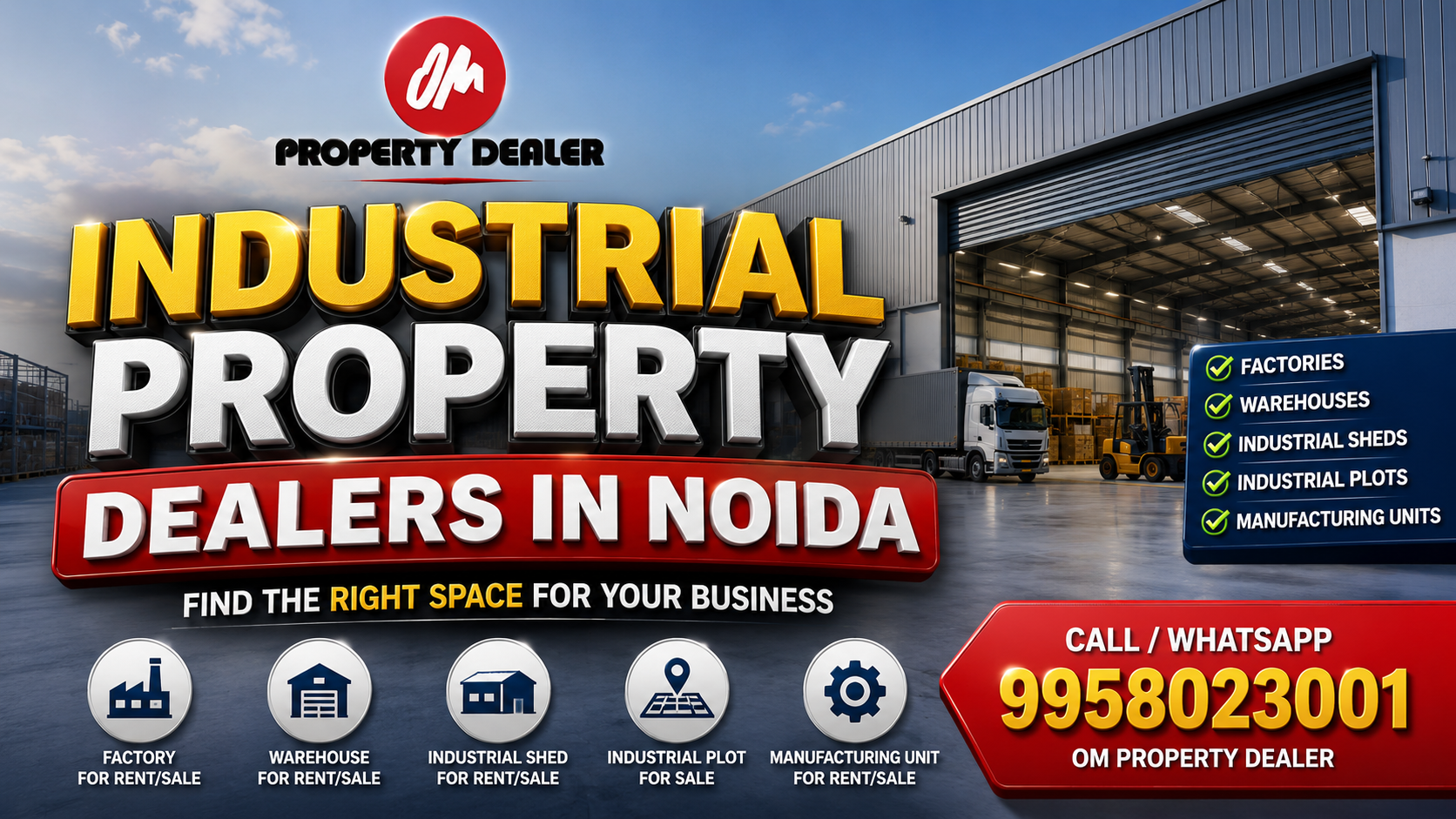 Industrial property dealers in Noida