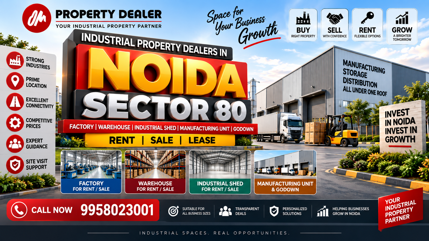 Industrial Property Dealers in Noida Sector 80