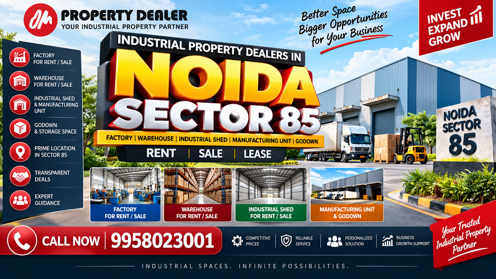 Industrial Property Dealers in Noida Sector 85