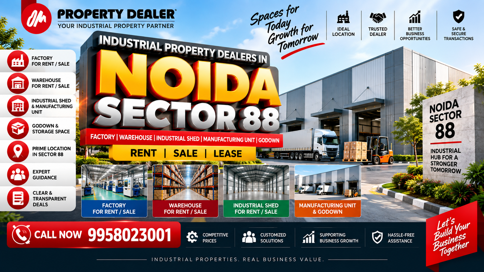 Industrial Property Dealers in Noida Sector 88